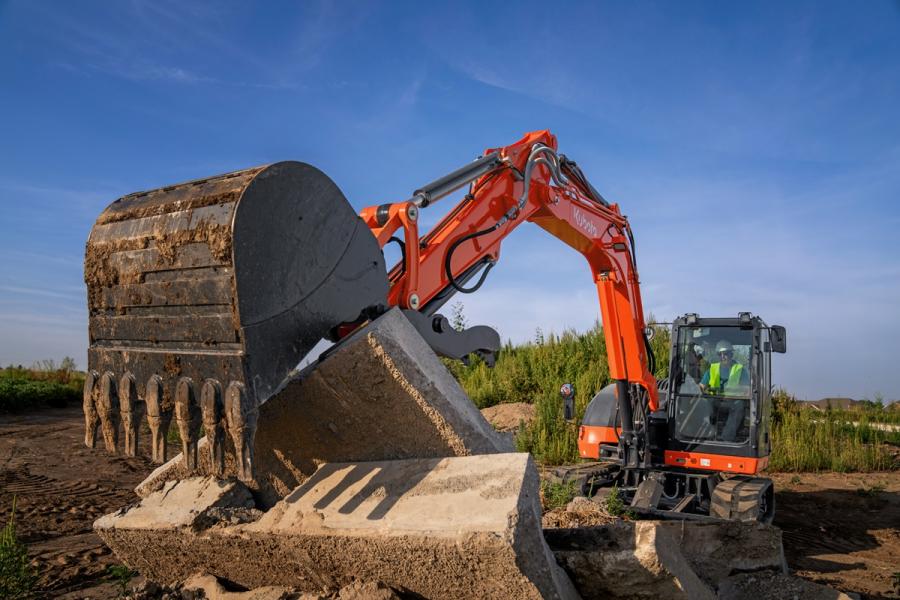 Kubota's KX080-5 includes enhanced performance, comfort and tech features that come standard.
