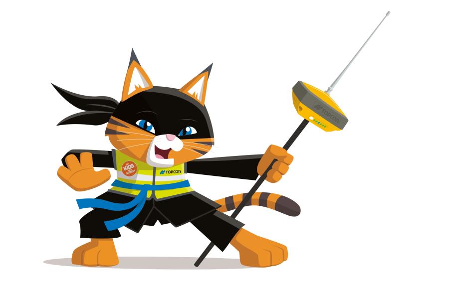 By sponsoring a homework project with GKiS, Topcon also will have its own unique GKiS cartoon character, Yumi the Wildcat Survey Ninja.