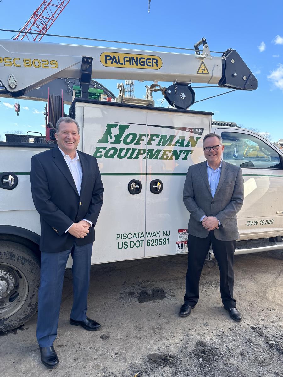 Hoffman Equipment Chief Executive Officer Tim Watters (L) and new Hoffman Equipment President Ryan Sherwood.