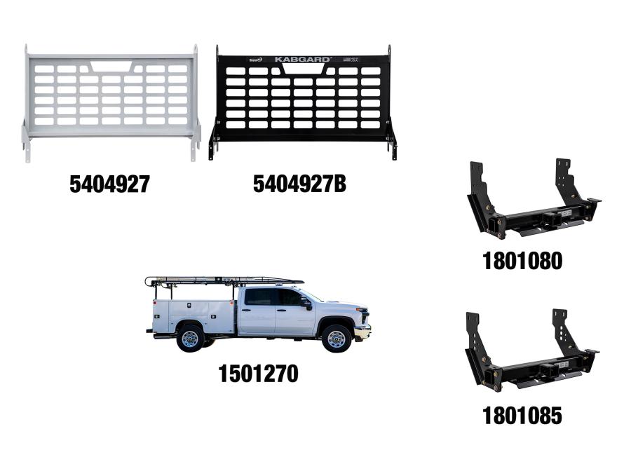 Newly released is a Kabgard Headache Rack System, an extended Ladder Rack, and a universal Class 5 Hitch Receiver for both Ford and GM mounted service bodies.