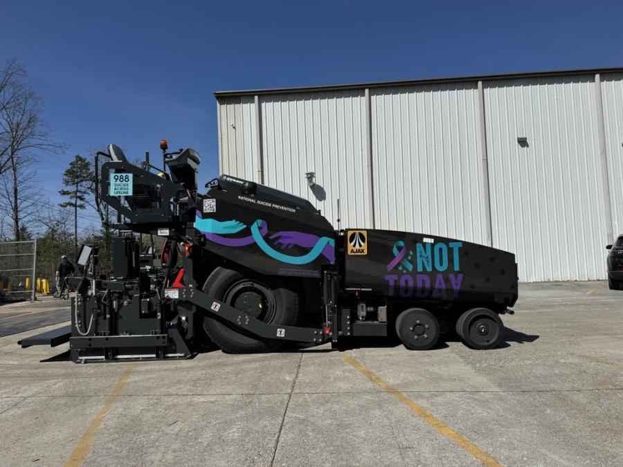 At World of Asphalt, Dynapac addressed the silent crisis and shined a light on suicide in the construction industry with a D30W highway paver, bringing awareness to the support systems for construction workers navigating mental health challenges.