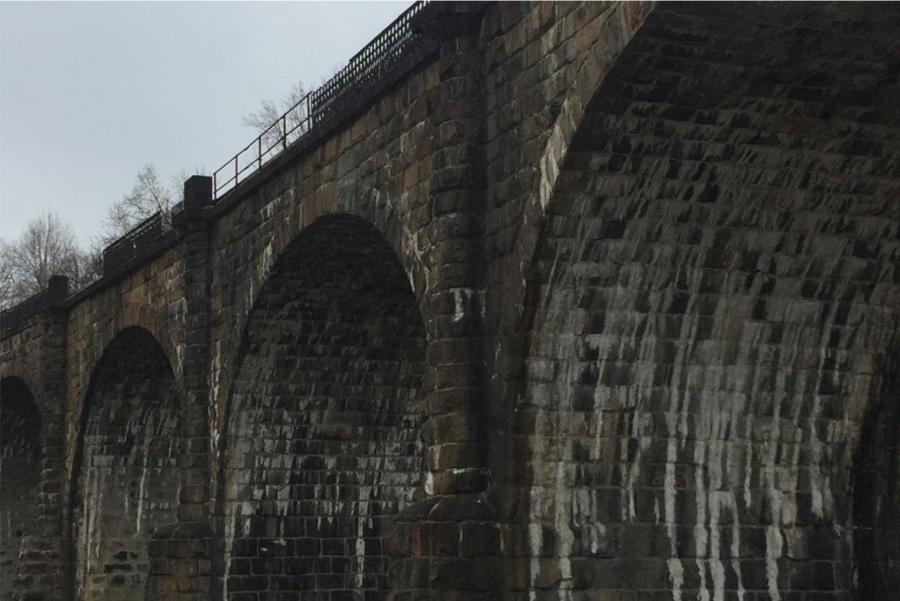 Opened in 1835, the Thomas Viaduct was the first multiple-arch, stone railroad viaduct in the United States.