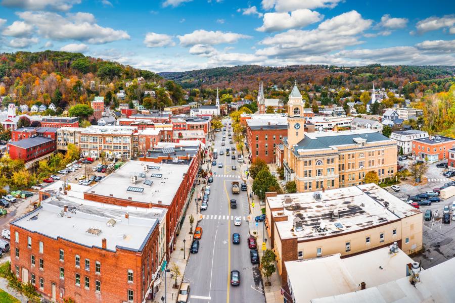 Main Street, Downtown Montpelier, Vt.